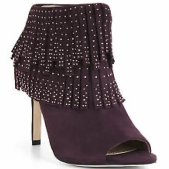 BCBG MaxAzria Bootie Heels Bordeaux, 9 NIB - Picture 1 of 8